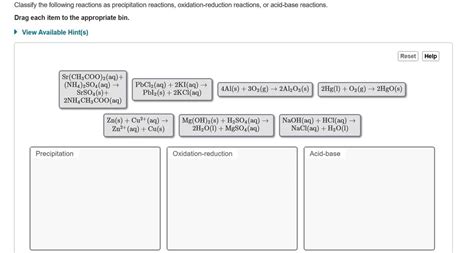 Answered Classify The Following Reactions As Bartleby