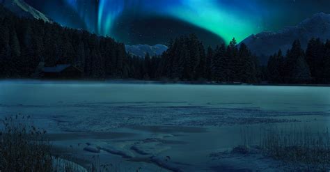 Northern Lights in Nature at Night · Free Stock Photo