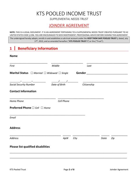 Free Printable Joinder Agreement Templates Pdf Word Format