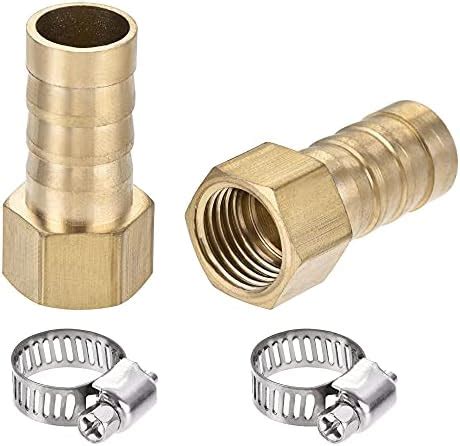 Sourcing Map Brass Barb Hose Fitting Connector Adapter 19mm Barbed X G1