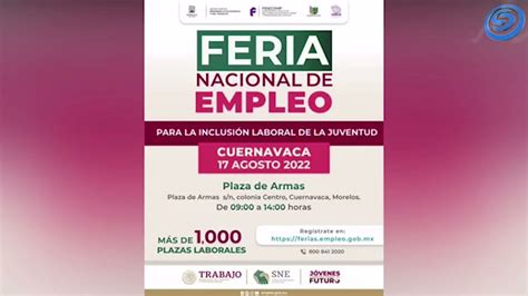 SE OFERTARÁN MÁS DE MIL VACANTES EN LA FERIA DEL EMPLEO CUERNAVACA