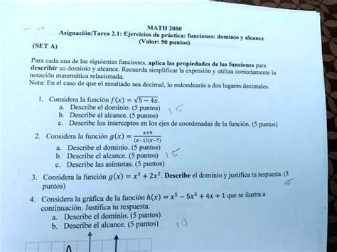 Solved Math Asignaci N De Tarea I Ejercicios De Pr Ctica