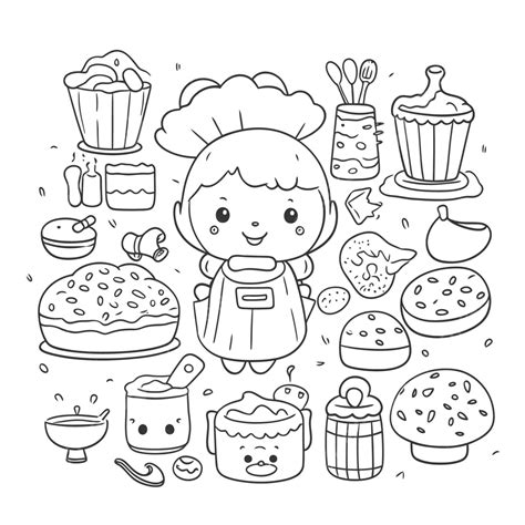 Baking Tools Coloring Page