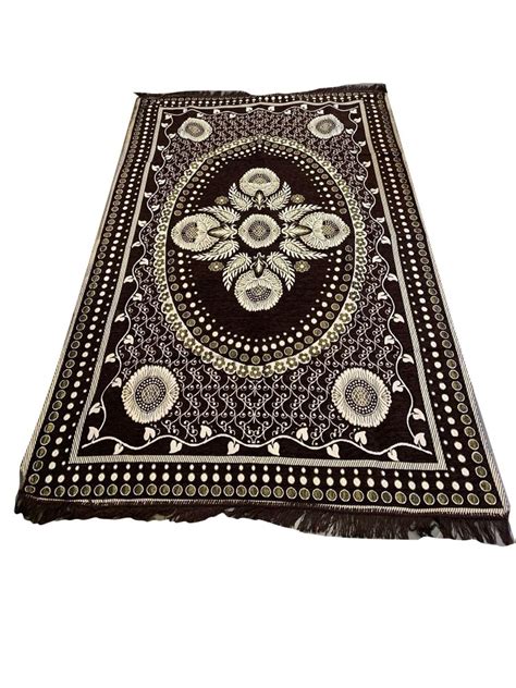 For Home Dark Brown Embroidery Velvet Carpet At Rs 460 Piece In Panipat