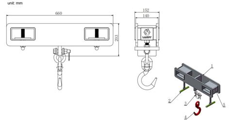 4000lbs Capacity Forklift Lifting Hoist Hook, Yellow Forklift Mobile ...