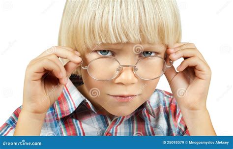 Little Boy Stock Image Image Of Intently Isolated Close 25093079