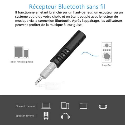 Accessoire réseau adaptateur récepteur sans fil Bluetooth 3 5 Jack 5