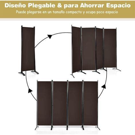 Costway Biombo Divisor De Paneles Divisor De Habitaciones De Hierro