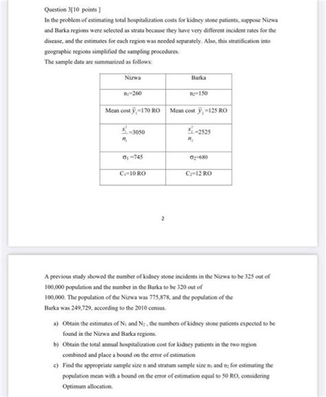 Solved Question 3 10 Points In The Problem Of Estimating