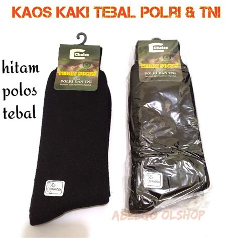 Jual Kaos Kaki Polri And Tni Tebal Hitam Polos Kaos Kaki Pdl Tebalpolri