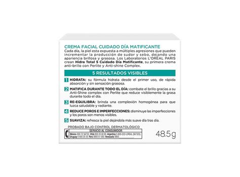 Ripley CREMA FACIAL LOREAL PARIS HIDRATANTE SKIN CARE MATIFICANTE