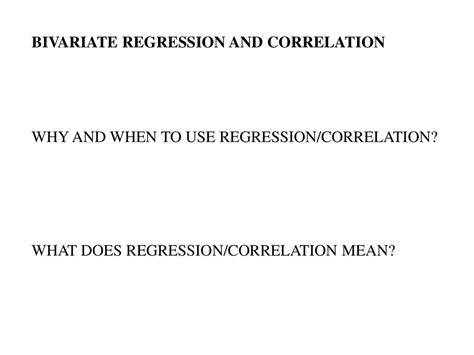 Bivariate Regression And Correlation Ppt Download