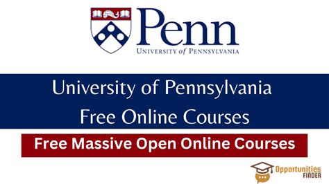 University of Pennsylvania Free Online Courses - Opportunities Finder