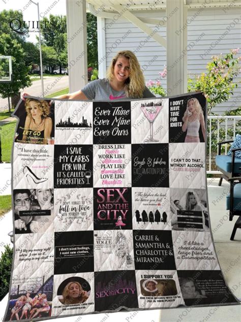 Sex And The City T Shirt Quilt Blanket Teeruto