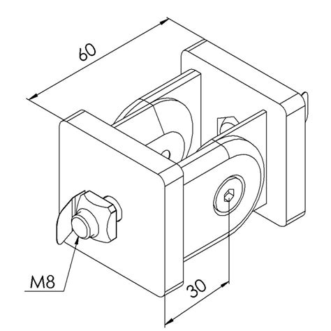 Kit articulation profilé 10 mm 45x45 mm En rainure 8 45 elcom