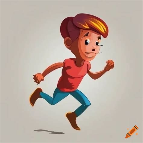 A person running, cartoon style on Craiyon - Clip Art Library