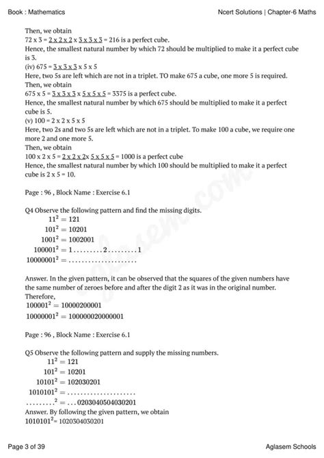 Ncert Solutions Class 8 Maths Chapter 6 Squares And Square Roots