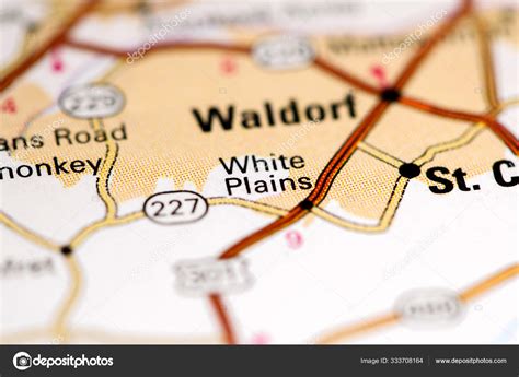 White Plains. Maryland. USA on a map — Stock Photo ...