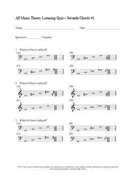 Ap Music Theory Listening Quiz Pack Multiple Choice Section Music