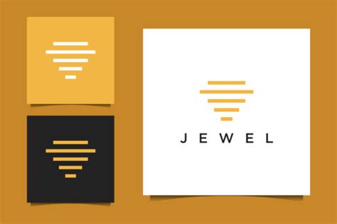 Jewel Logo Design With Line Vector Graphic By Bayu PJ Creative Fabrica