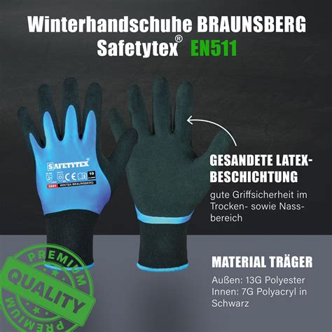 Arbeitshandschuhe Handschuhe Winter Wasserdicht Thermo Latex Handschuh