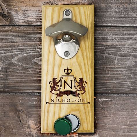 Magnetic Bottle Opener Cap Catcher Groomsmen Wall Bottle Etsy