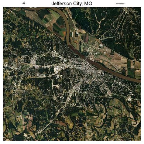 Aerial Photography Map Of Jefferson City Mo Missouri