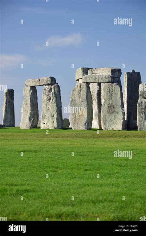 the trilithon stones at Stonehenge in England Stock Photo - Alamy