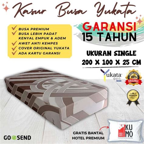 Jual Kasur Busa YUKATA 200x100x25 Size Single Garansi 10 Tahun Original