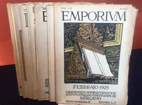 Emporium Rivista Mensile Illustrata D Arte E Di Cultura Catawiki