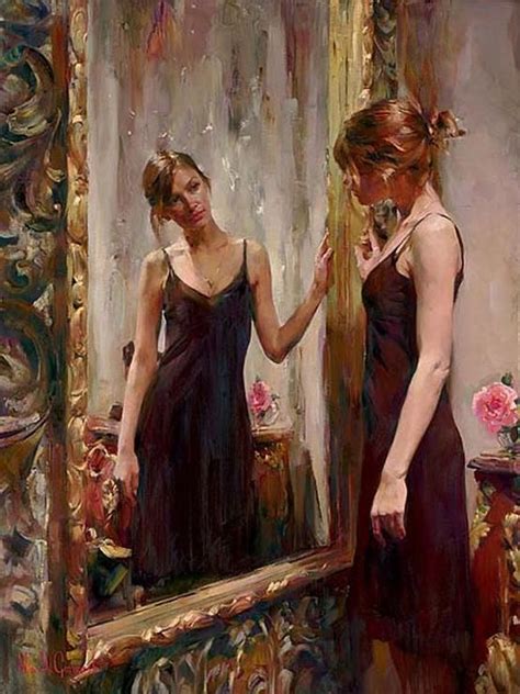 Michael And Inessa Garmash Mirror Painting Mirror Art Woman Painting