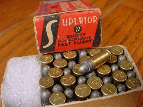 Partial Box Of American Cartridge Company Superior 22 Short Lead Solid Point 22 Short For Sale