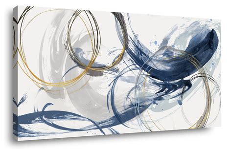 Amazon.com: Sxurmtiie Canvas Wall Art Abstract Art Paintings Blue ...