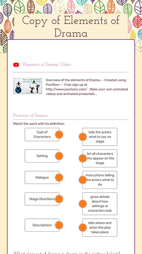 Elements Of Drama Worksheet Pro Worksheet