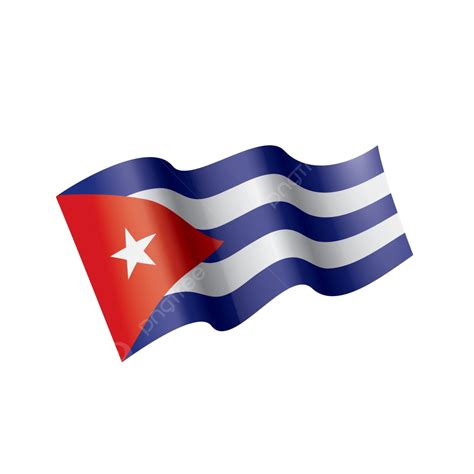 Vector Illustration Of The Cuban Flag Against A White Backdrop Vector ...