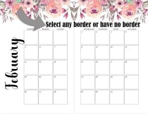 February 2022 Calendar | Fee Customizable Printable