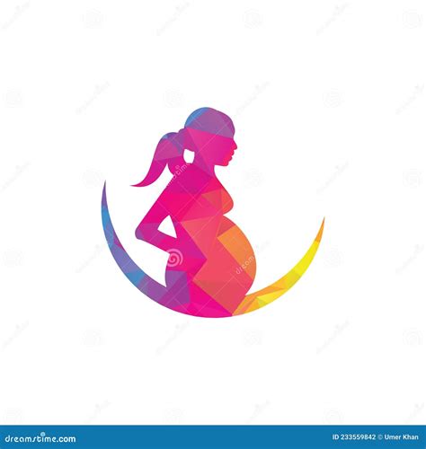 Pregnant Woman Logo Pregnant Women Vector Icon Stock Vector