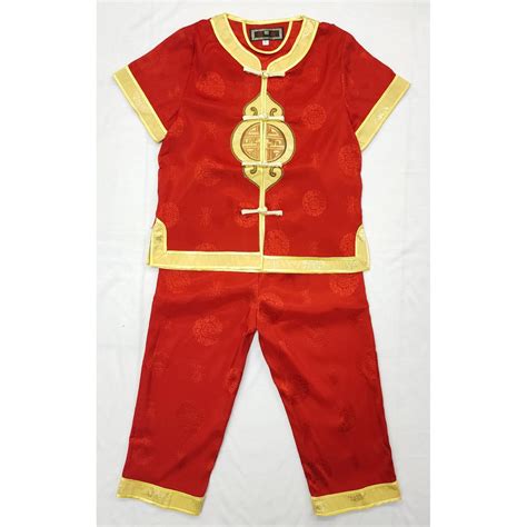 【Malaysia Ready Stock】Kids Boys Traditional CNY Costume Samfu Clothing