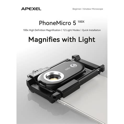 Apexel Led Light Shooting Phone Microscope Lens X X X Ultra Hd