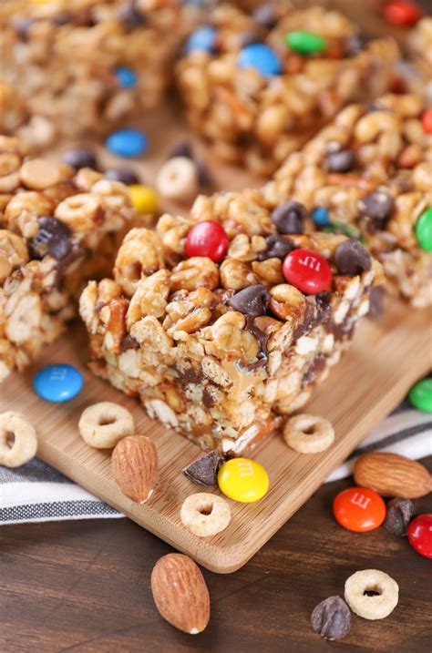 Trail Mix Cereal Bars A Kitchen Addiction