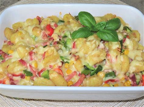 Gnocchi Auflauf Mit Schinken Und Paprika Von Estrella1 Chefkoch