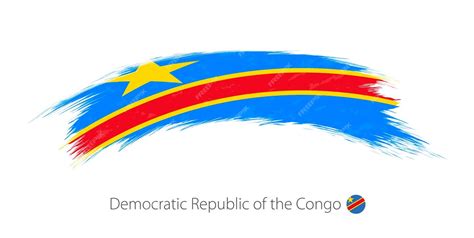 Premium Vector Flag Of Democratic Republic Of The Congo In Rounded