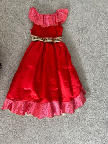 Disney Princess Red Dress Year 7 To 8 128 Cm Long Ebay