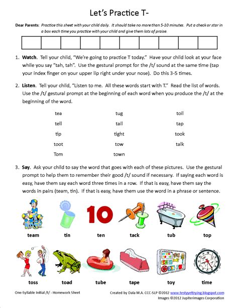 Free Printable Speech Therapy Activities