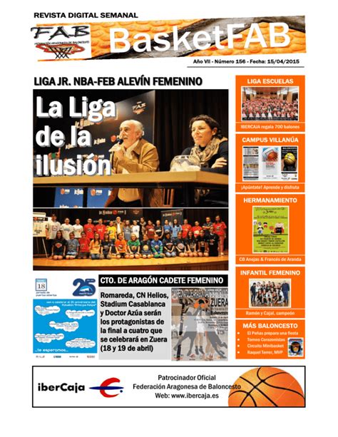 revista 156 Federación Aragonesa de Baloncesto