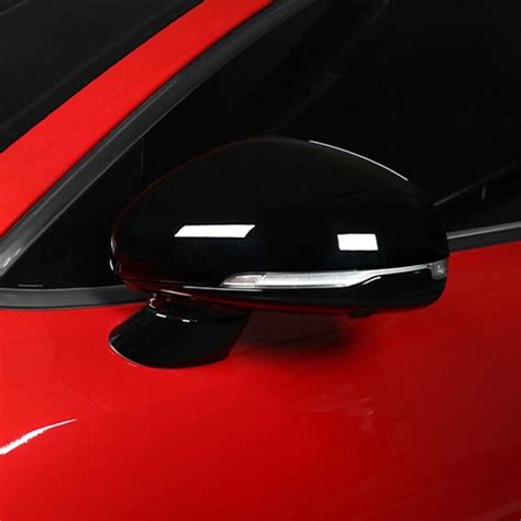 2pcs Glossy Black Car Side Rearview Mirror Caps Cover Trim For Kia