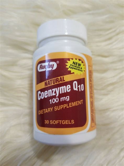 Rugby Labs CoEnzyme Q10 100mg 30 Softgels Walmart