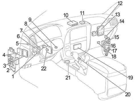 Fuse Box Diagram Toyota Land Cruiser 105 100 And Relay With Assignment And Location