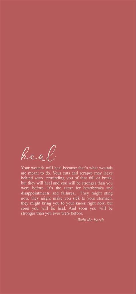 Healing Quote iPhone Wallpaper