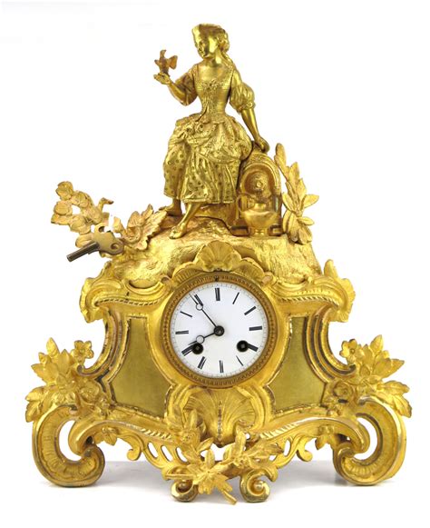 Kaminur F Rgylld Brons Frankrike Ny Louis Xv Dekor Auktion